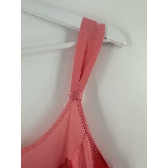 Jones New York Satin Slip Dress Gown Small Midi Fairycore Salmon Peach DD04 - Picture 6 of 15
